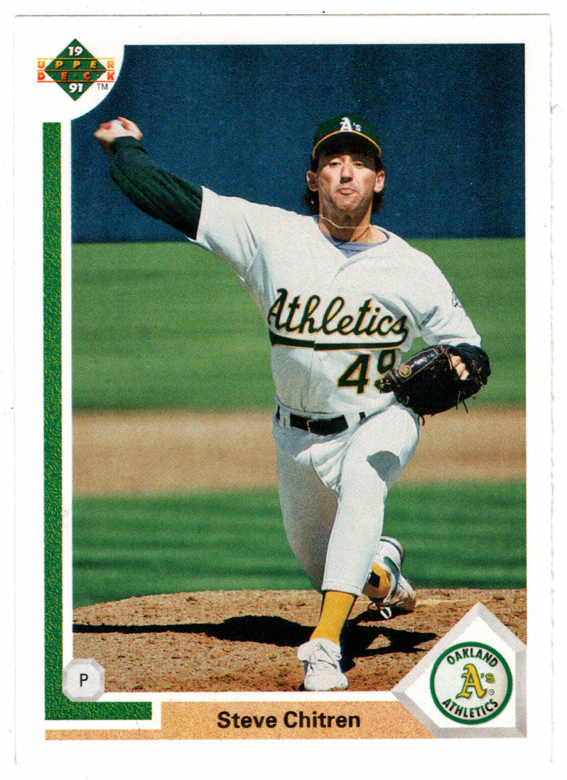 Steve Chitren RC - Oakland Athletics (MLB Baseball Card) 1991 Upper Deck # 753 Mint