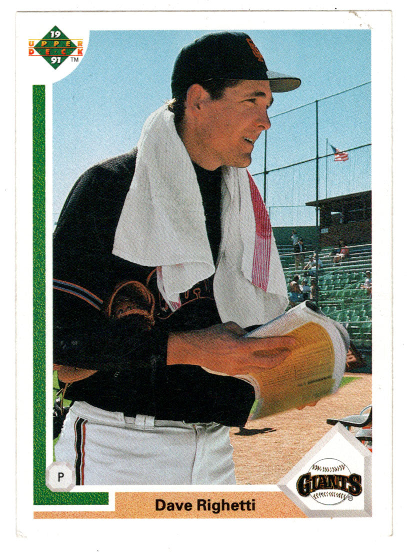 Dave Righetti - San Francisco Giants (MLB Baseball Card) 1991 Upper Deck # 778 Mint