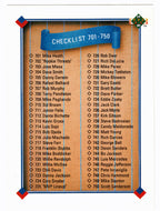 Checklist # 8 (# 701 - # 800) (MLB Baseball Card) 1991 Upper Deck # 800 Mint