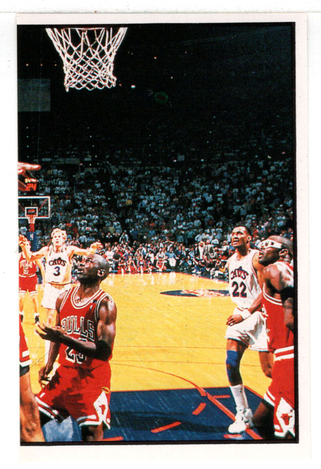 Eastern Playoffs (Action scene right) (NBA Basketball) 1992-93 Panini Basketball Stickers # 14 Mint