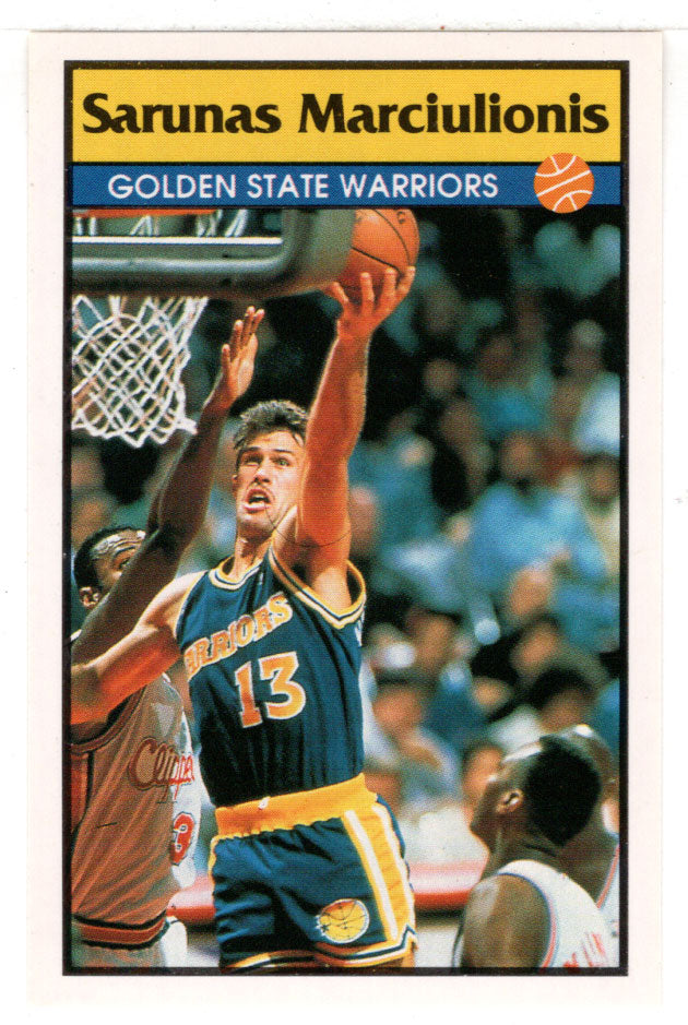 Sarunas Marciulionis - Golden State Warriors (NBA Basketball) 1992-93 Panini Basketball Stickers # 24 Mint