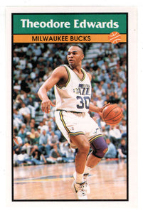 Blue Edwards - Milwaukee Bucks (NBA Basketball) 1992-93 Panini Basketball Stickers # 114 Mint