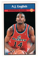 A.J. English - Washington Bullets (NBA Basketball) 1992-93 Panini Basketball Stickers # 191 Mint