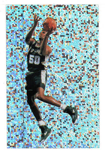 David Robinson - San Antonio Spurs - Chrome Foil (NBA Basketball) 1992-93 Panini Basketball Stickers # 99 Mint