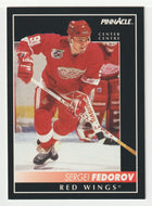 Sergei Fedorov - Detroit Red Wings (NHL Hockey Card) 1992-93 Pinnacle Bilingual # 20 Mint