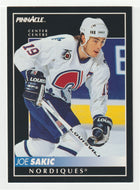 Joe Sakic - Quebec Nordiques (NHL Hockey Card) 1992-93 Pinnacle Bilingual # 150 Mint
