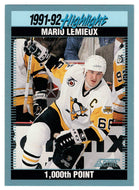 Mario Lemieux - Pittsburgh Penguins - 1991-92 Highlights - 1,000 Point (NHL Hockey Card) 1992-93 Score Canadian # 448 Mint