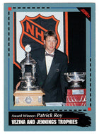Patrick Roy - Montreal Canadiens - Vezina & Jennings Trophies (NHL Hockey Card) 1992-93 Score Canadian # 527 Mint