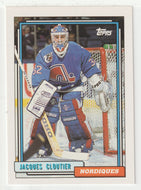 Jacques Cloutier - Quebec Nordiques (NHL Hockey Card) 1992-93 Topps # 66 Mint