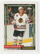 Rob Brown - Chicago Blackhawks (NHL Hockey Card) 1992-93 Topps # 72 Mint