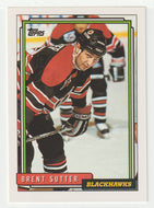 Brent Sutter - Chicago Blackhawks (NHL Hockey Card) 1992-93 Topps # 75 Mint
