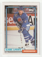 Claude Lapointe - Quebec Nordiques (NHL Hockey Card) 1992-93 Topps # 94 Mint