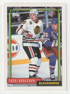Igor Kravchuk - Chicago Blackhawks (NHL Hockey Card) 1992-93 Topps # 200 Mint