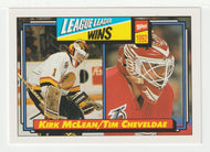 Tim Cheveldae - Kirk McLean - League Leaders - Wins (NHL Hockey Card) 1992-93 Topps # 225 Mint