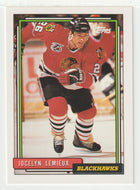 Jocelyn Lemieux - Chicago Blackhawks (NHL Hockey Card) 1992-93 Topps # 300 Mint