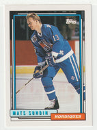 Mats Sundin - Quebec Nordiques (NHL Hockey Card) 1992-93 Topps # 415 Mint