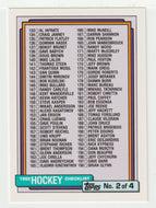 Checklist # 2 (# 133 - # 264) (NHL Hockey Card) 1992-93 Topps # 526 Mint