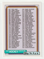 Checklist # 4 (# 397 - # 528) (NHL Hockey Card) 1992-93 Topps # 528 Mint