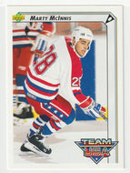Marty McInnis - Team USA - 1992 Winter Olympics (NHL Hockey Card) 1992-93 Upper Deck # 394 Mint