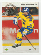 Niklas Sundstrom RC - Sweden - 1993 World Junior Championships (NHL Hockey Card) 1992-93 Upper Deck # 597 Mint