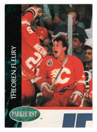 Theo Fleury - Calgary Flames (NHL Hockey Card) 1992-93 Parkhurst # 19 Mint