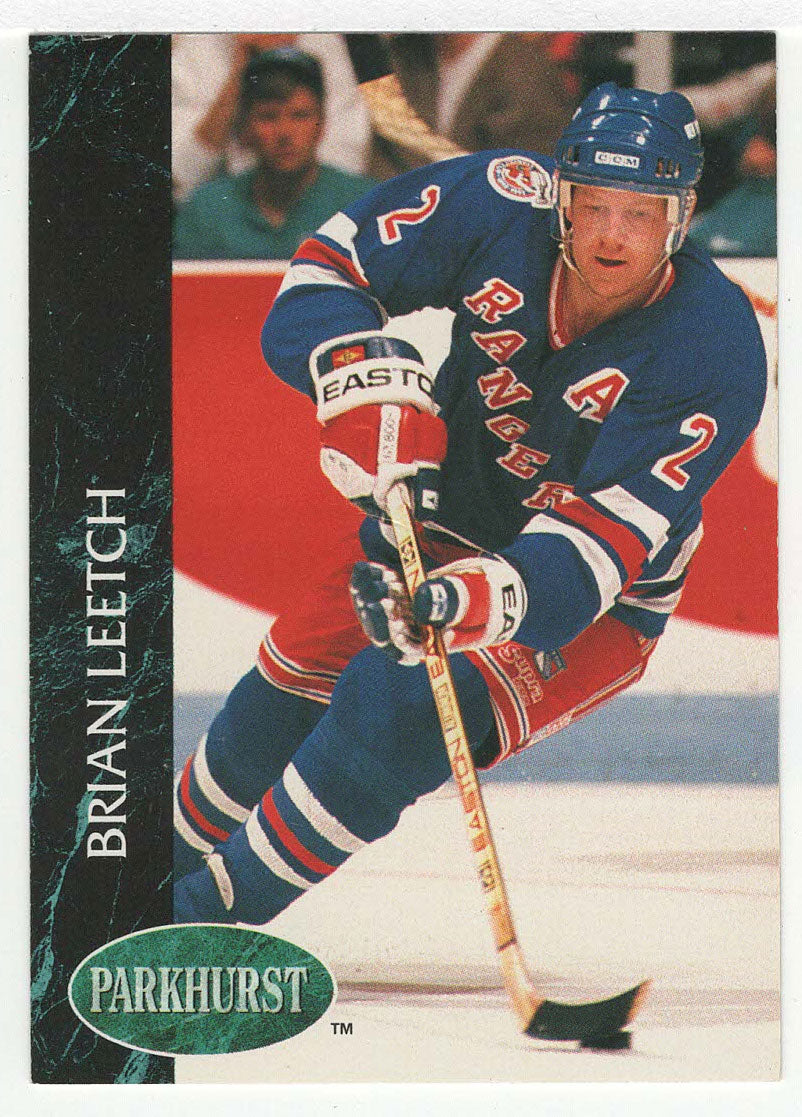 Brian Leetch - New York Islanders (NHL Hockey Card) 1992-93 Parkhurst # 110 Mint