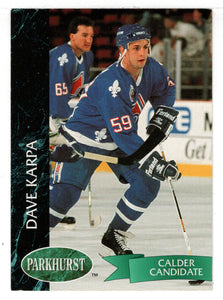 Dave Karpa RC - Quebec Nordiques (NHL Hockey Card) 1992-93 Parkhurst # 151 Mint