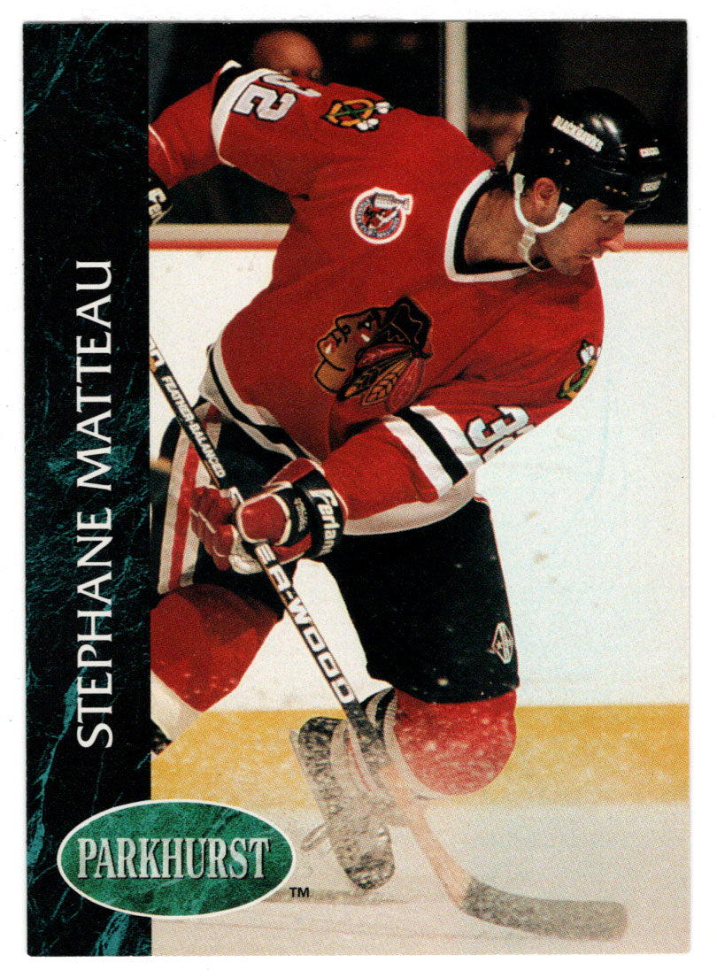 Stephane Matteau - Chicago Blackhawks (NHL Hockey Card) 1992-93 Parkhurst # 268 Mint