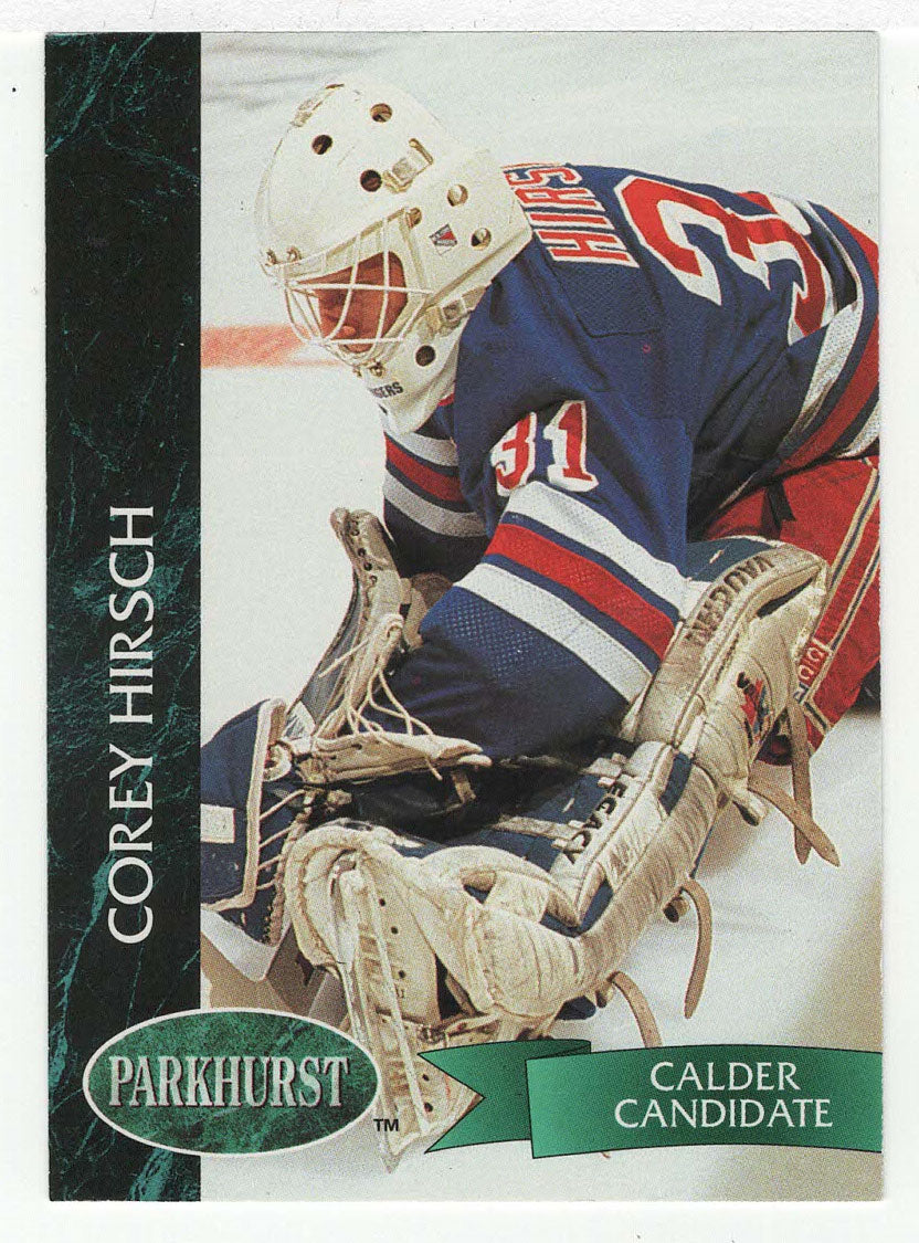 Corey Hirsch RC - New York Rangers (NHL Hockey Card) 1992-93 Parkhurst # 344 Mint