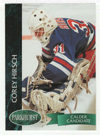 Corey Hirsch RC - New York Rangers (NHL Hockey Card) 1992-93 Parkhurst # 344 Mint