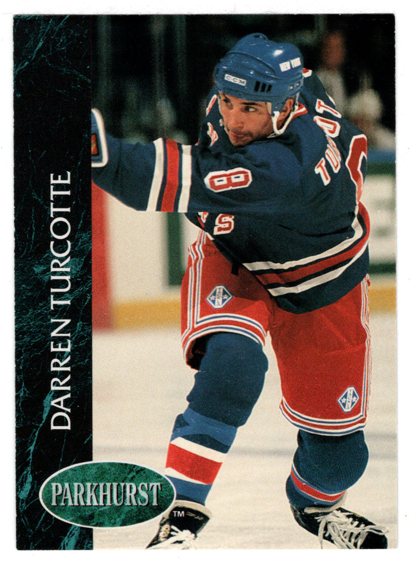 Darren Turcotte - New York Rangers (NHL Hockey Card) 1992-93 Parkhurst # 345 Mint