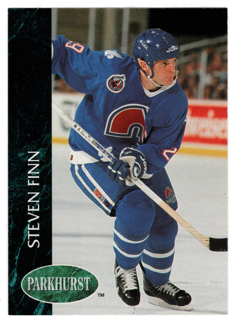 Steven Finn - Quebec Nordiques (NHL Hockey Card) 1992-93 Parkhurst # 379 Mint