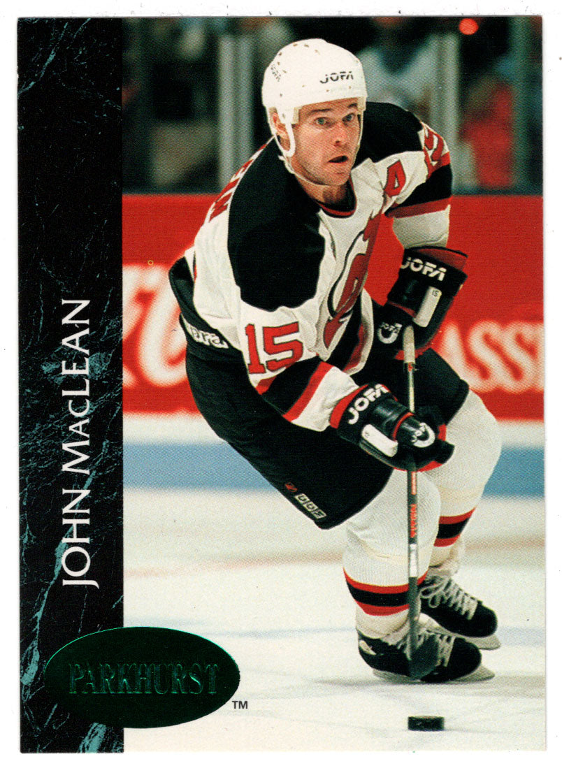 John MacLean - New Jersey Devils - Emerald Ice (NHL Hockey Card) 1992-93 Parkhurst # 90 Mint