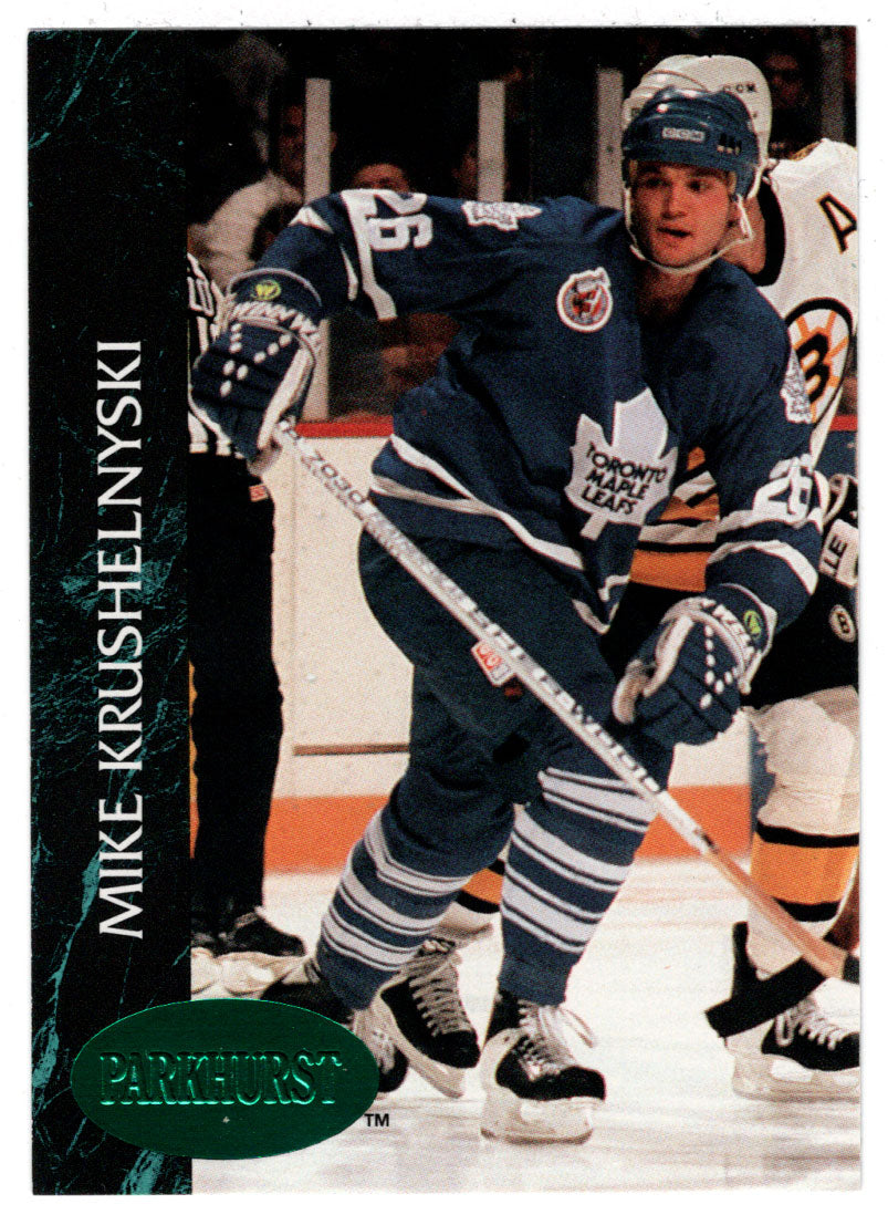 Mike Krushelnyski - Toronto Maple Leafs - Emerald Ice (NHL Hockey Card) 1992-93 Parkhurst # 411 Mint