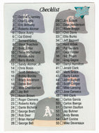 Checklist # 1 - # 1 - # 110 (MLB Baseball Card) 1993 Leaf Studio # 120 Mint