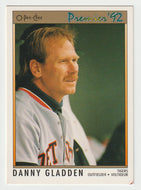 Danny Gladden - Detroit Tigers (MLB Baseball Card) 1992 O-Pee-Chee Premier # 11 Mint