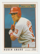 Ruben Amaro - Philadelphia Phillies (MLB Baseball Card) 1992 O-Pee-Chee Premier # 16 Mint