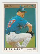Brian Barnes - Montreal Expos (MLB Baseball Card) 1992 O-Pee-Chee Premier # 52 Mint