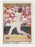 Ruben Sierra - Texas Rangers (MLB Baseball Card) 1992 O-Pee-Chee Premier # 66 Mint