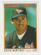 Chito Martinez RC - Baltimore Orioles (MLB Baseball Card) 1992 O-Pee-Chee Premier # 77 Mint