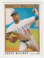 Chuck McElroy - Chicago Cubs (MLB Baseball Card) 1992 O-Pee-Chee Premier # 85 Mint