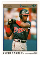 Deion Sanders - Atlanta Braves (MLB Baseball Card) 1992 O-Pee-Chee Premier # 91 Mint