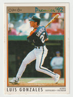 Luis Gonzalez - Houston Astros (MLB Baseball Card) 1992 O-Pee-Chee Premier # 103 Mint