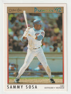 Sammy Sosa - Chicago Cubs (MLB Baseball Card) 1992 O-Pee-Chee Premier # 120 Mint