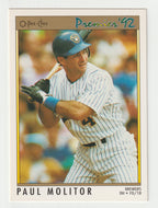 Paul Molitor - Milwaukee Brewers (MLB Baseball Card) 1992 O-Pee-Chee Premier # 141 Mint