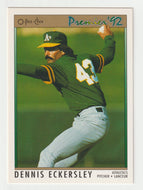 Dennis Eckersley - Oakland Athletics (MLB Baseball Card) 1992 O-Pee-Chee Premier # 188 Mint