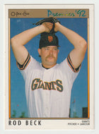 Rod Beck RC - San Francisco Giants (MLB Baseball Card) 1992 O-Pee-Chee Premier # 197 Mint