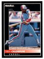 Ivan Calderon - Montreal Expos (MLB Baseball Card) 1992 Score Pinnacle # 58 Mint