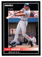 David Justice - Atlanta Braves (MLB Baseball Card) 1992 Score Pinnacle # 100 Mint