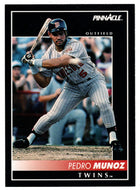Pedro Munoz - Minnesota Twins (MLB Baseball Card) 1992 Score Pinnacle # 139 Mint